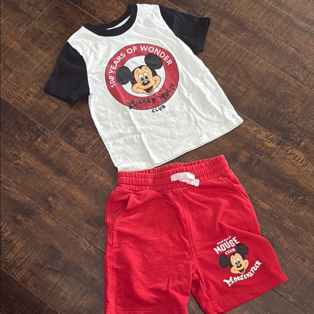Disney Mickey Mouse Red and White Outfit